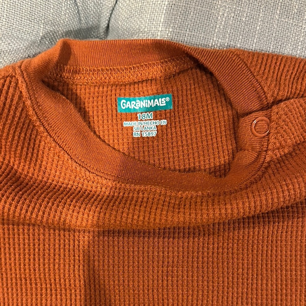Garanimals Rust Ribbed Onesie - Picture 2 of 4